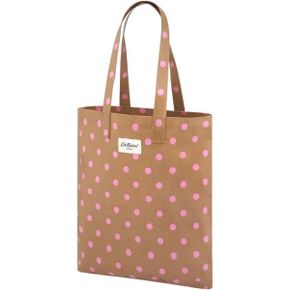 영국 캐스키드슨 토트백 Cath Kidston Spot Shiny Tote Bookbag 브라운/Pink PLEASE CHECK SIZIN