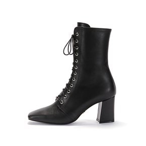 Lace-up Half Boots_Black