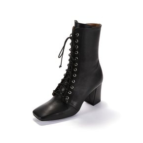 Lace-up Half Boots_Black