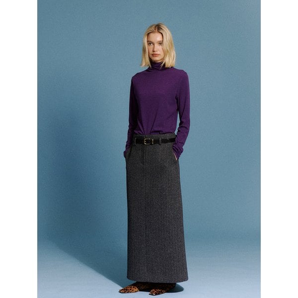 Herringbone Maxi Skirt