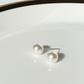전체 92.5실버 진주 펄 귀걸이(6mm) EA1002