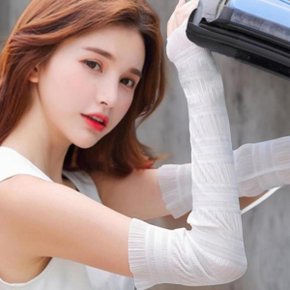 여성 아이스 시원한 자외선 SS 운전 레이스 차단 팔토시