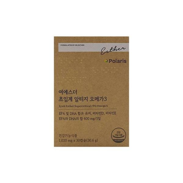 여에스더 초임계 알티지 오메가3 1020mg x 30캡슐 x 1박스 (S44014919)