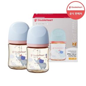 모유실감 3세대 PPSU 꿈꾸는코끼리 160ml 트윈팩 (노꼭지)