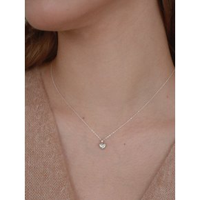 silver petit heart necklace