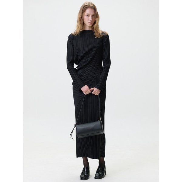 [1차 리오더][아뜰리에] 액시스 플리티드 드레스_블랙