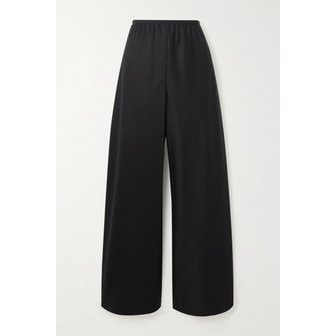 더로우 에센셜 갈라 울 모헤어 혼방 와이드 팬츠 블랙 1647597283612117
