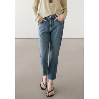 이스퀘어 4882316 Massimo Dutti MID-RISE CROPPED - Slim fit jeans blue denim