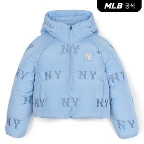 [코리아공식] [MLB] 여성 메가그램 자수튜브 후드 크롭패딩 (3 COLOR)