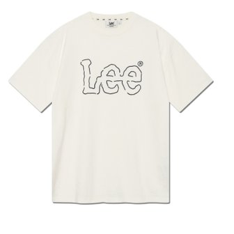  LEE 라인 트위치 로고 티셔츠 LE2402ST04 IV BK
