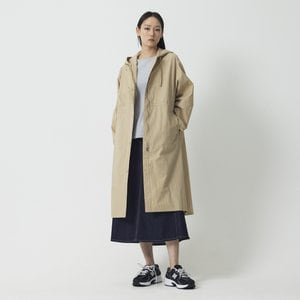 JAJU 여 라이트 롱 점퍼(BEIGE / NAVY)