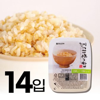  대신곤약 현미곤약밥 120kcal 밥대신 저칼로리 즉석밥 150g x 14개 하루한끼 2주분