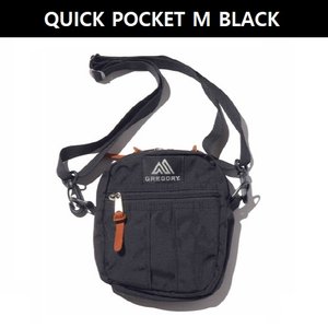 그레고리 크로스백 QUICK POCKET M BLACK (08J29127)