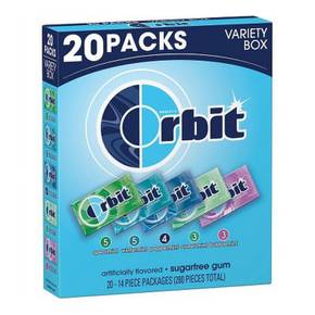 오르빗 버라이어티 팩 껌 14스틱 20개입 Orbit Gum Variety Pack