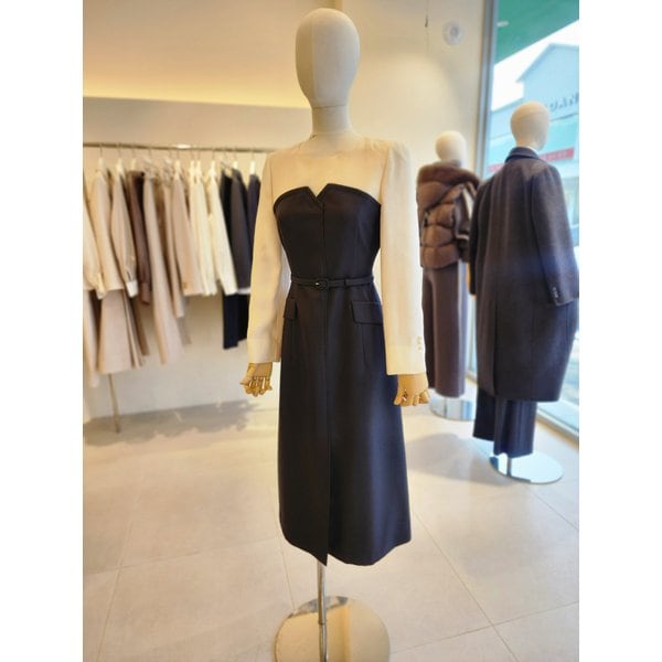 [여주점] [JJ 지고트] 여성 배색 뷔스티에  A라인  원피스GR2A0OP251