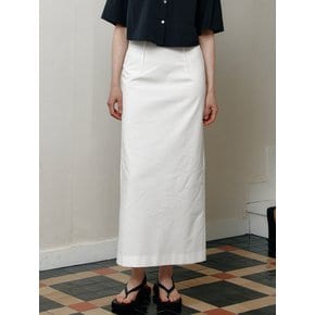 textured maxi skirt (ivory)