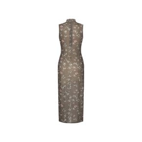 아모멘토 26FW Floral Sleeveless Dress, Brown