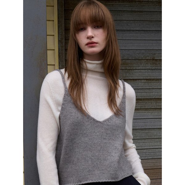 울 블랜드 레이어드 슬리브리스 베스트 그레이 OU1500