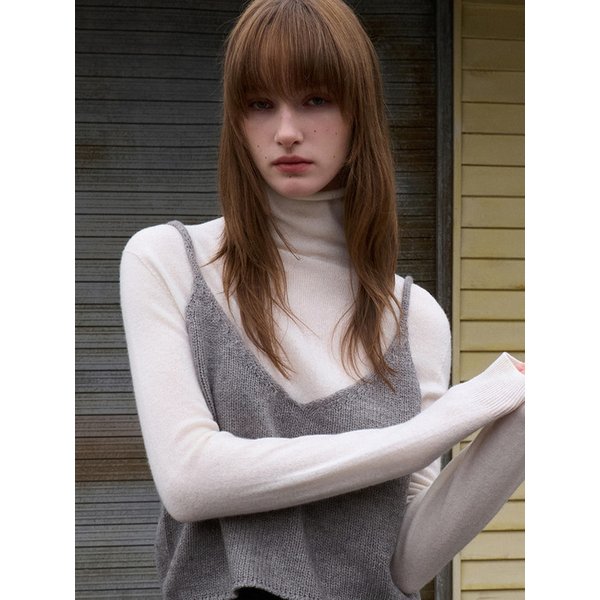 울 블랜드 레이어드 슬리브리스 베스트 그레이 OU1500