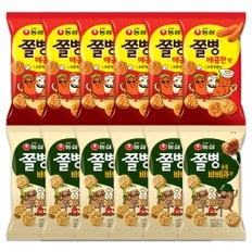  농심 쫄병스낵 매콤한맛 82gX6개+숯불바베큐맛 82gX6개 총12개