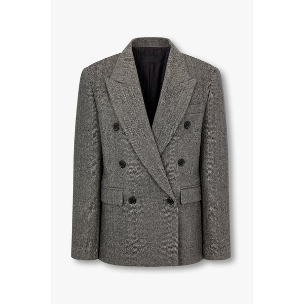 울 블렌드 헤링본 패턴 자켓 7115410X03172