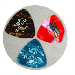 삼각 기타 피크 0.46mm 기타 피크 플라스틱 어쿠스틱 연습용 취미용