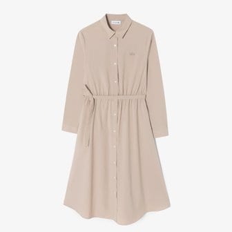 라코스테 [시흥점] 여성 코튼 플레어 셔츠 드레스 EF052E-54N