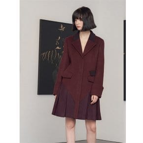 HIDDEN BUTTON PLEATS COAT (1984687)