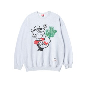 [COLLECTION LINE] VEGAN POWER HAND PRINT SWEAT SHIRTS GRAY