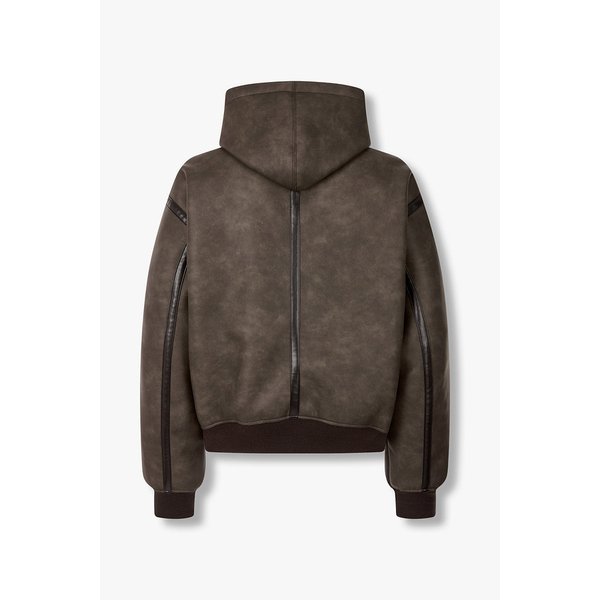 [MEN] 신세틱 레더 후디 점퍼 9155461132071