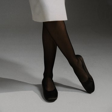 킨더살몬 Vera Satin Flat Dark-Brown