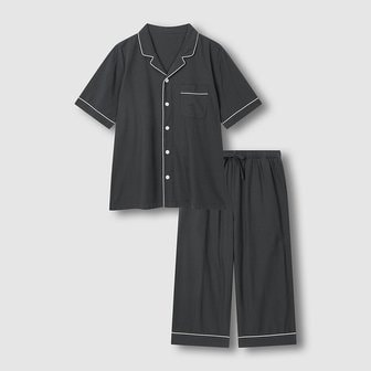 JAJU 남 코튼 레이온 시어서커 7부 파자마 세트 J216201143085