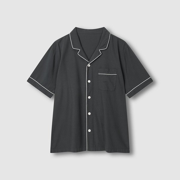 남 코튼 레이온 시어서커 7부 파자마 세트 J216201143085