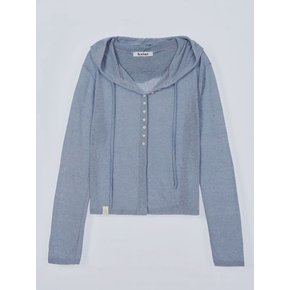 LINEN HOODIE CARDIGAN_2COLORS_GRAY