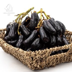 달콤한 블랙사파이어 씨없는 포도 1kg(2-3수)