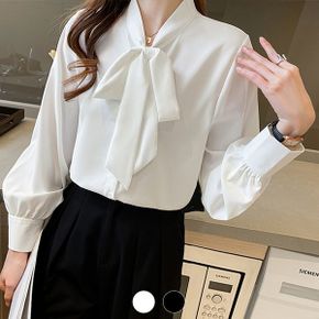 리본타이 블라우스 G4SBL009P_P356473646