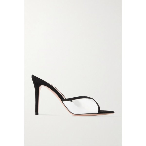 85 스웨이드 트림 미러 가죽 뮬 46376663162952542