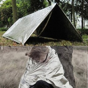 (선택 비상담요 130x210)비상담요 저체온방지 응급 재난 생존 은박담요