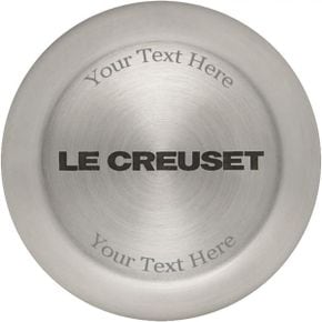 일본 르쿠르제 후라이팬0108 Le Creuset 12인치 유리 뚜껑 각인이 된 스테인레스 스틸 손잡이 포