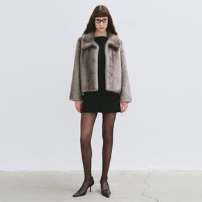 MILA FAUX FUR JACKET GREY