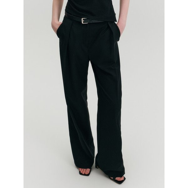 베린 썸머 턱 팬츠_블랙 / BELIN SUMMER TUCK PANTS_BLACK