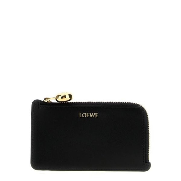 라프리마 로에베 페블 코인 카드 홀더 인 샤이니 나파 카프스킨 CANBZ40X01 1100