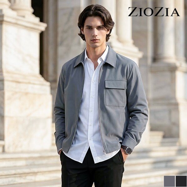 [지오지아] 원포인트 카라 블루종 점퍼 (AEC2JJ1102)