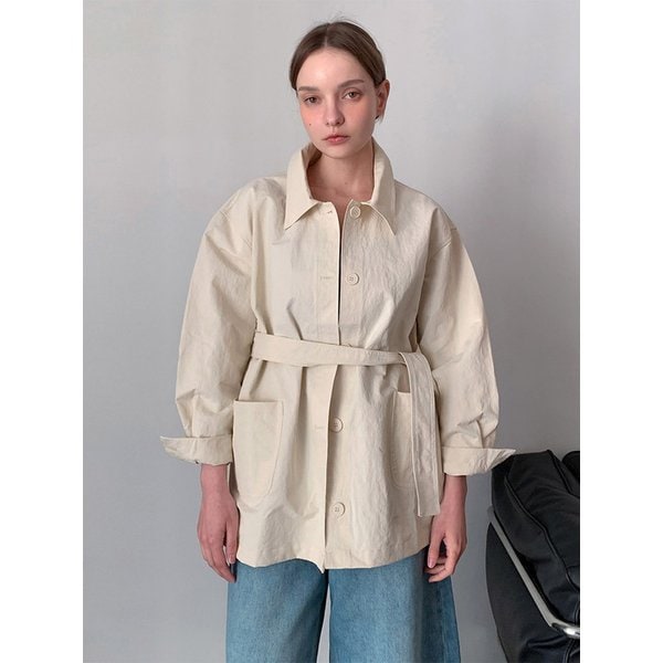 Belted half jacket (2colors) - VJACKET_032