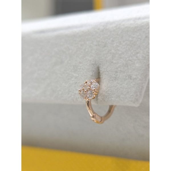 [파주점] [뉴소르베P] 원터치 큐빅 귀걸이 PG 14k 250100453