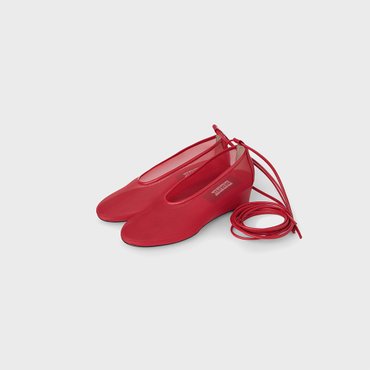 EENK String Mesh Heels  - Red