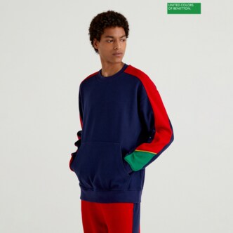 베네통 Color combination sweatshirt 2F_3CMAU1035_901