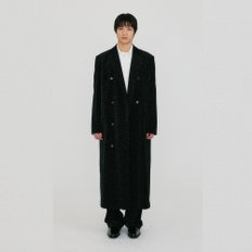 ZABONNE Double-Breasted Coat - Black