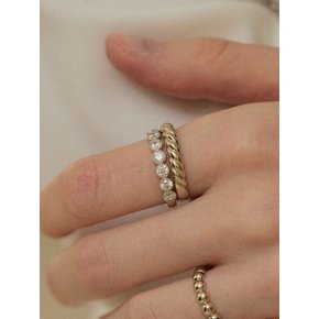 14k volume twist ring