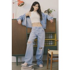 [장원영PICK] 여성 미아 스트레이트 라이트 데님 팬츠 T32F1NEW42TWT1 TOMMY JEANS